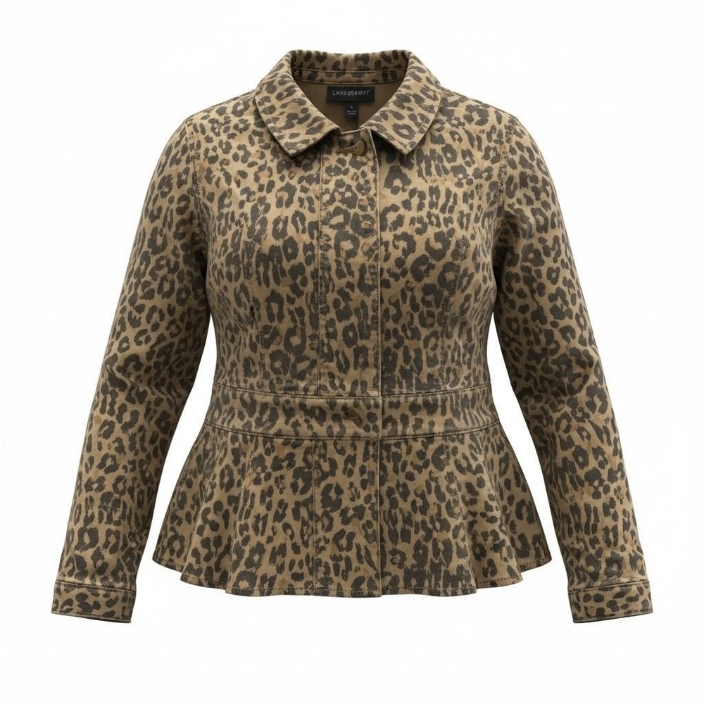 24 Lane Bryant leopard coat sz 16